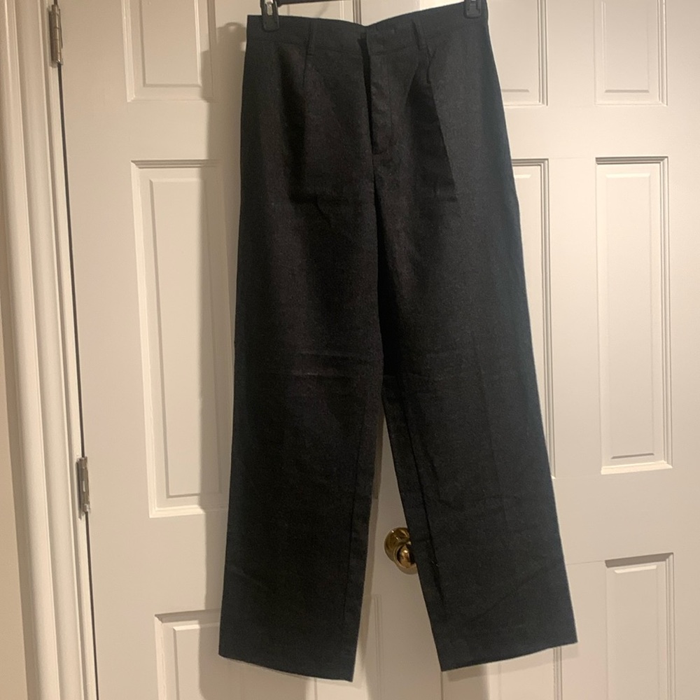 Black/Dark Gray Women’s Wool Blend Pants